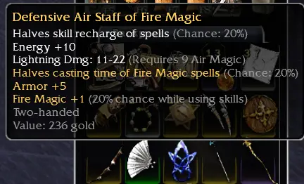 Defensive Air Staff of Fire Magic