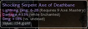 q9 13^ench Tyrian Serpent Axe [Purple] - Price check - Guild Wars Legacy